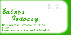 balazs hodossy business card